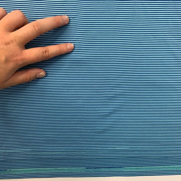 Holderness Bourne Polo Shirt Mens XL Extra Large Blue Tailored Fit Striped Golf - Picture 6 of 11